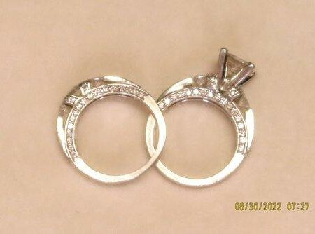 Verragio Engagement Ring and Wedding Band Set (1.51 G, Vs1 GIA Certified Princess Center Stone) - Image 6
