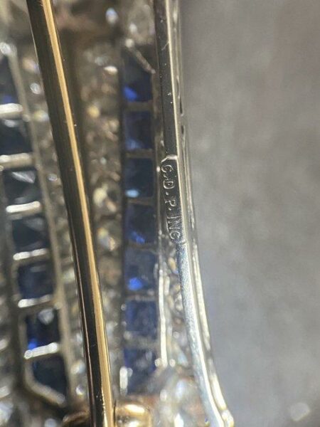 Diamond and Sapphire Art Deco Brooch - Image 3