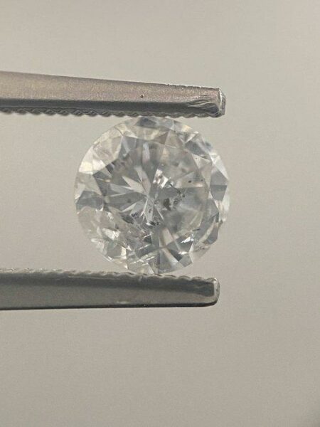 GIA Certified 0.7 Carat F I2 Round Brilliant Diamond - Image 3