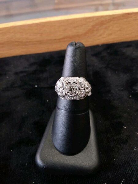 Original Art Deco Era Ring Platinum, 1.25 Center Stone+-, 2.75-3.00CT TW +-, Diamocycle Pre-Inspected - Image 3
