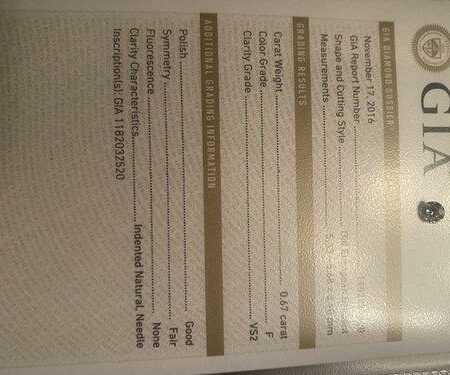 GIA Certified 0.67 CT F VS2 Old European Brilliant Natural Loose Diamond - Image 2