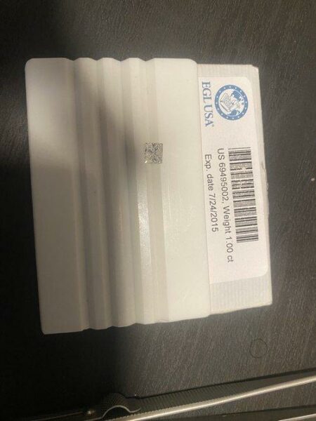 EGL Certified 1.00 CT Princess Cut Diamond Diamocycle Pre-Inspected - Image 5