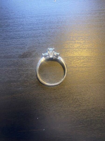 14k White Gold Diamond Ring with .48 CT +- center stone diamond with diamond appraisal - Image 4