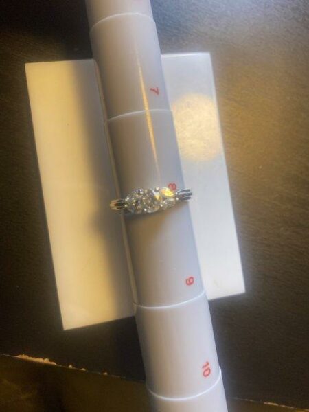 14k White Gold Diamond Ring with .48 CT +- center stone diamond with diamond appraisal - Image 5
