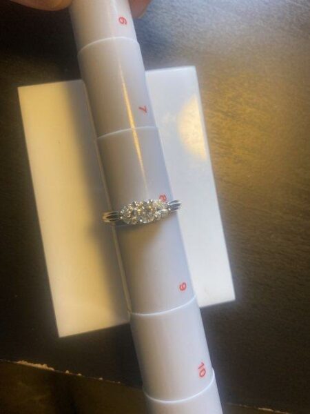 14k White Gold Diamond Ring with .48 CT +- center stone diamond with diamond appraisal - Image 6