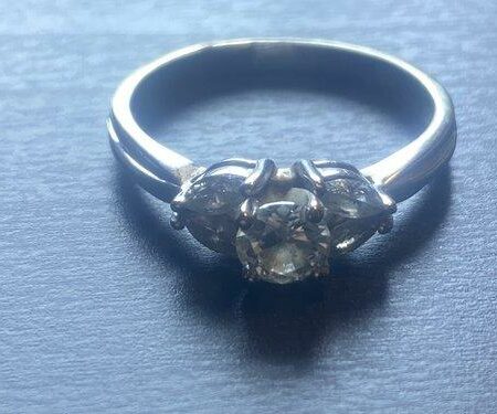 14k White Gold Diamond Ring with .48 CT +- center stone diamond with diamond appraisal - Image 11