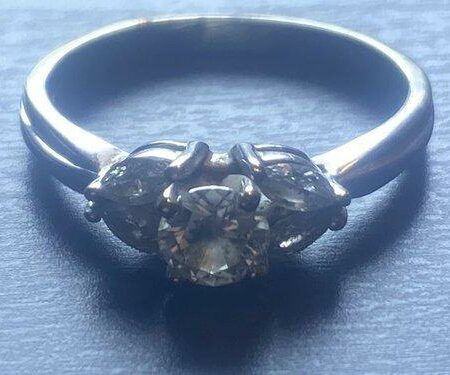 14k White Gold Diamond Ring with .48 CT +- center stone diamond with diamond appraisal - Image 12