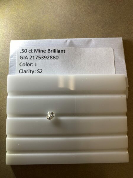 GIA Certified 0.5 Carat J S2 Mine Brilliant Diamond - Image 3