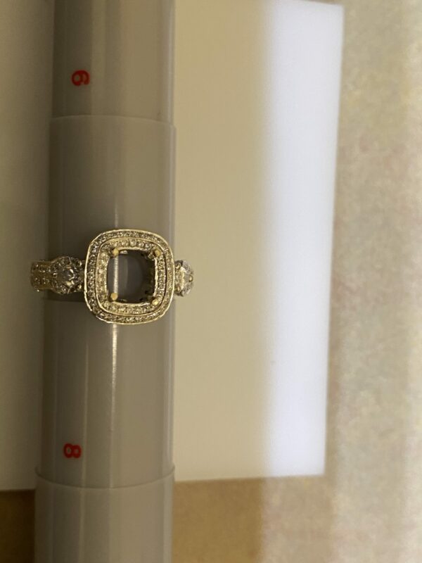 Elaborate Cushion Shaped Halo Ring - Image 6