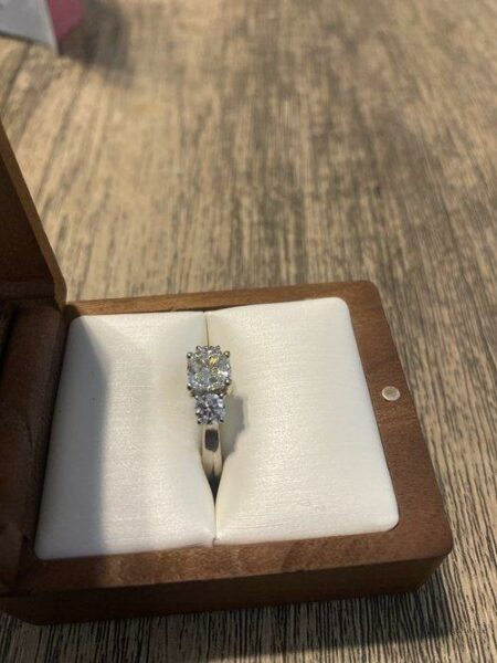 GIA Certified 1.25 CT J VVS2 Cushion Modified Brilliant Cut Diamond Ring - Image 4