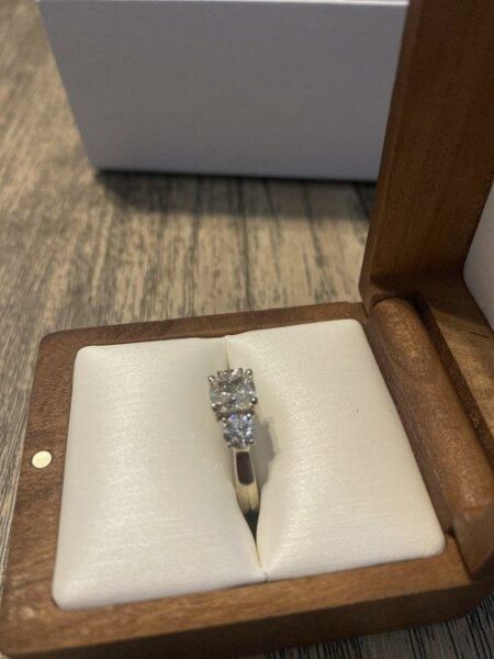GIA Certified 1.25 CT J VVS2 Cushion Modified Brilliant Cut Diamond Ring - Image 6