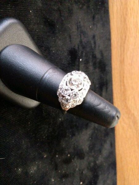 Original Art Deco Era Ring Platinum, 1.25 Center Stone+-, 2.75-3.00CT TW +-, Diamocycle Pre-Inspected - Image 4