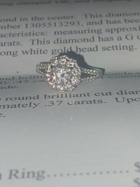Gia certified 0.71 CT G S2 Round Brilliant Natural Diamond Ring - Image 2