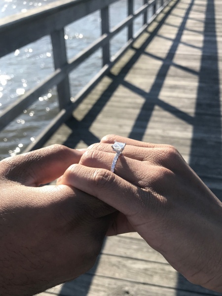 2.6 carat princess cut bridal set - Image 3
