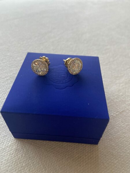 IGI Certified 4.25 CTW H VS1 Lab Grown Earrings - Image 2
