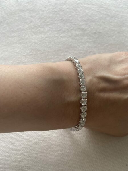 13 CT D-F VS Jean Dousset Chelsea Lab Grown Round Diamond Tennis Bracelet - Image 3