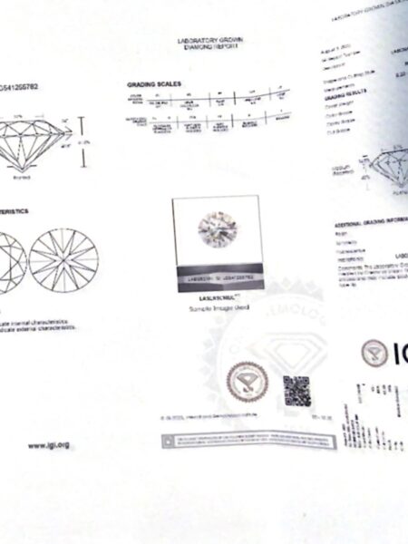 IGI Certified 4.25 CTW H VS1 Lab Grown Earrings - Image 3