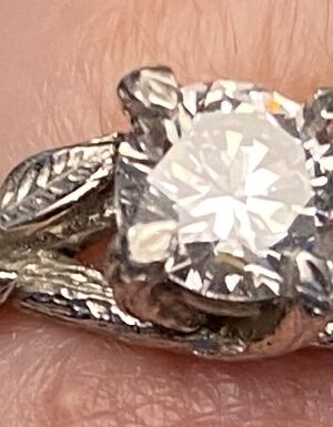 1.02 lab-grown round engagement ring in platinum