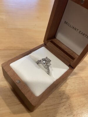 1.69 lab -grown oval diamond center stone ring, From Brilliant Earth