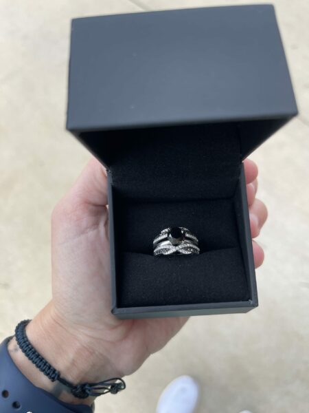 2 CT Round Black Diamond Ring - Image 5