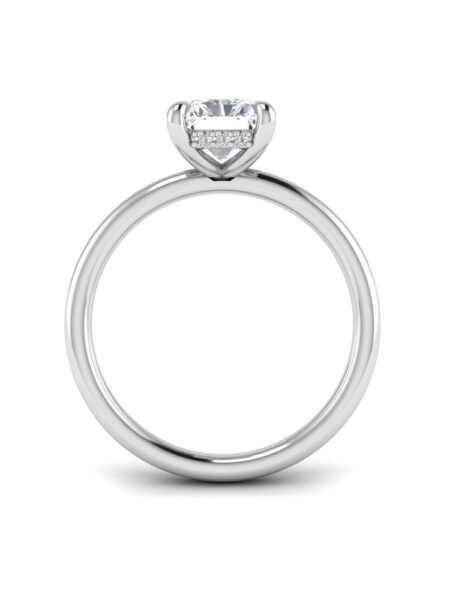 IGI Certified 1 CT F VS 2 Lab-Grown Cut Cornered Rectangular Modified Brilliant Diamond Ring - Image 7