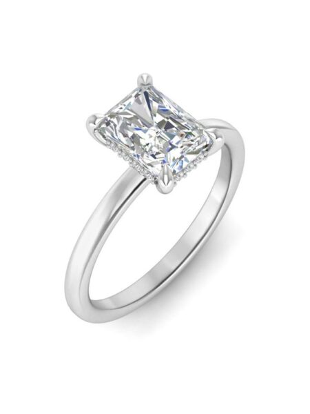 IGI Certified 1 CT F VS 2 Lab-Grown Cut Cornered Rectangular Modified Brilliant Diamond Ring - Image 8