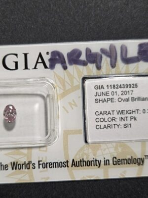 .35ct Fancy Intense Pink SI1 Oval Brilliant Diamond