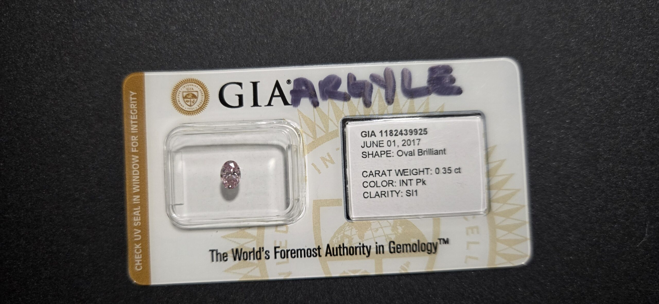 .35ct Fancy Intense Pink SI1 Oval Brilliant Diamond