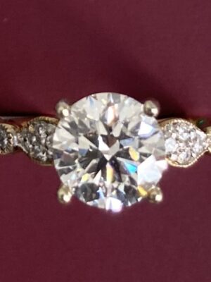 IGI Certified 1.57 CT I VS 1 Round Brilliant Lab Grown Diamond 14k Gold Ring