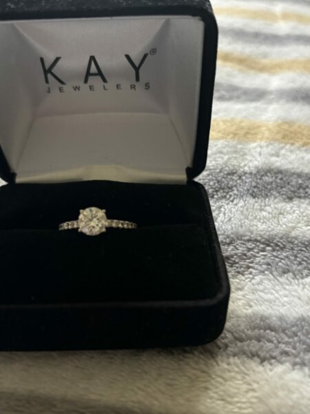 1.05 CT D VS2 Lab-Grown Round Brilliant Diamond Ring - Image 3
