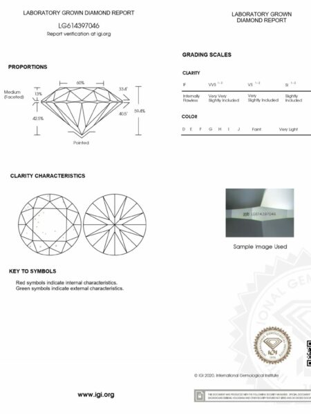 IGI Certified 4.06 CT F SI 1 Lab Grown Solitare Diamond 14kt Ring - Image 3
