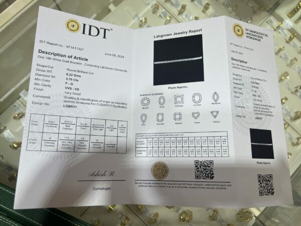 3.76 ct lab-grown diamond bracelet 18kt - Image 2