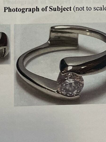 GIA Certified 0.5 CT D VS2 Modern Round Brilliant Cut Diamond Ring - Image 5