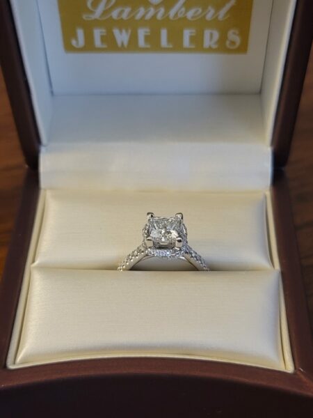 GCAL Certified 1.59 CT H VS 2 Lab Grown Princess Cut Diamond Ring - Image 3