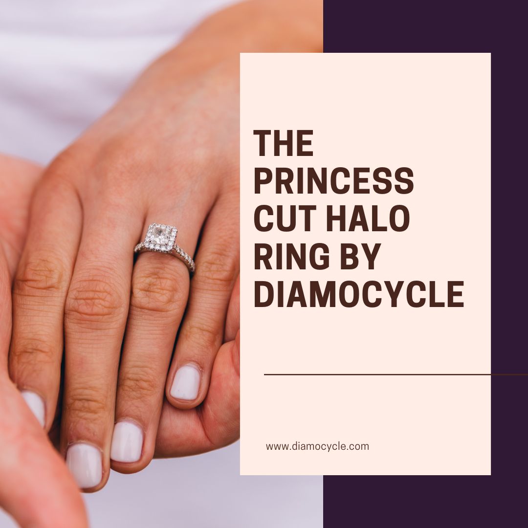 The Princess Cut Halo Ring by Diamocycle