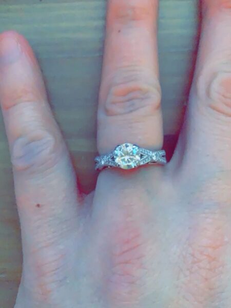 GIA Certified 0.90 CT I SI 1 Center Diamond Antique Looking Ring - Image 8