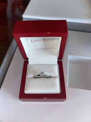 GIA Certified 0.91 CT G VS2 Square Modified Brilliant Diamond Ring