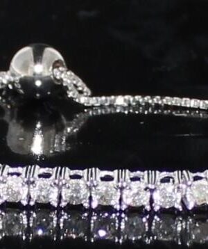 0.5 CT I-J I3 Brilliant Diamond Bolo Bracelet