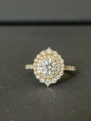 1.0 CT F VS2 Round Brilliant Lab Grown Diamond Ring (Size 7)
