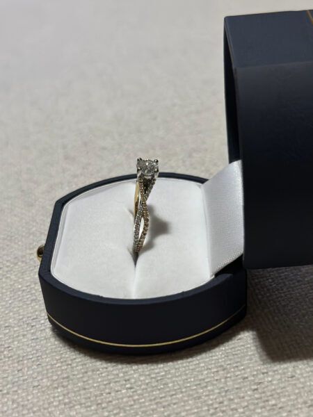 EGL Certified 0.68 CT D VS1 Round Brilliant Diamond Ring - Image 2