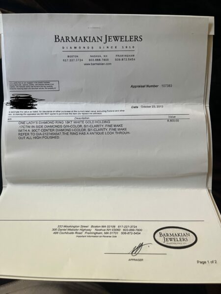 GIA Certified 0.90 CT I SI 1 Center Diamond Antique Looking Ring - Image 11