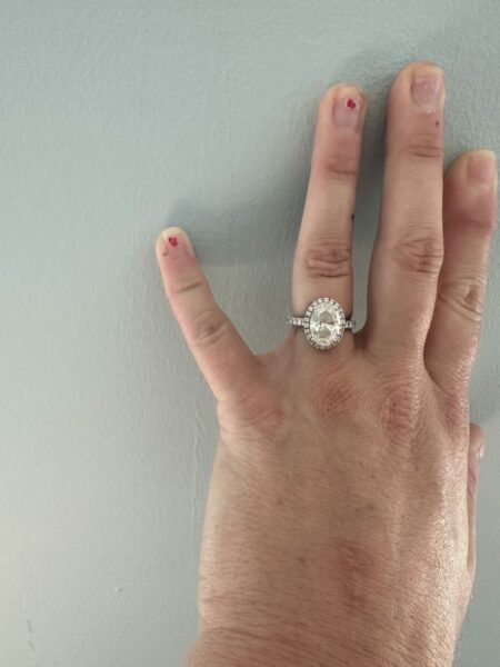 IGI Certified 3.01 CT F VS2 Lab Grown Oval Brilliant Neil Lane Engagement Ring - Image 5