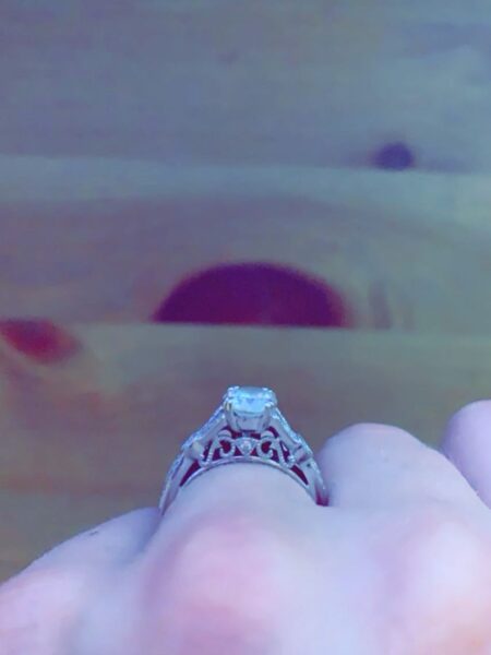 GIA Certified 0.90 CT I SI 1 Center Diamond Antique Looking Ring - Image 6