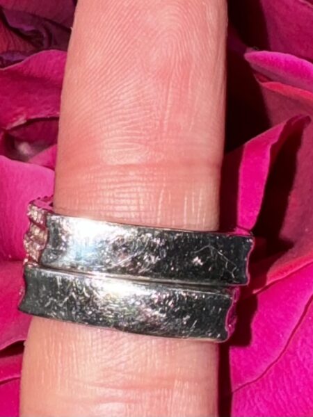 14 K Gold Wedding Band Set with 0.65 CT G/H SI1/SI2 Round Brilliant Diamonds (no center stone) - Image 4
