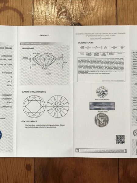 IGI Certified 1.7 CT G VS1 Lab Grown Diamond - Image 2