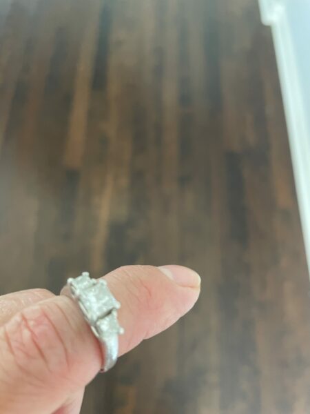 IGI Certified 1.61 CTW Center Stone F SI Princess Cut Diamond Platinum Ring - Image 4