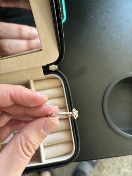 0.70 CT G VS Lab Grown Round Diamond 14k White Gold Ring - Image 4