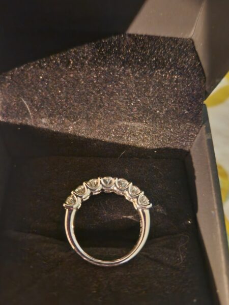 Wedding/engagement set:  2 CT Lab Grown solitaire engagement 14 kt gold ring and 1 CT lab grown ladies 14 kt gold band. Mens white gold band - Image 4