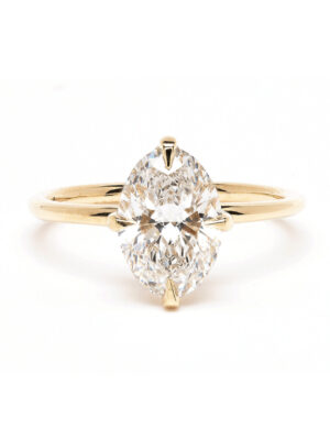 IGI Certified 2.13 CT F VS 2 Oval Brilliant Lab Grown Diamond Ring