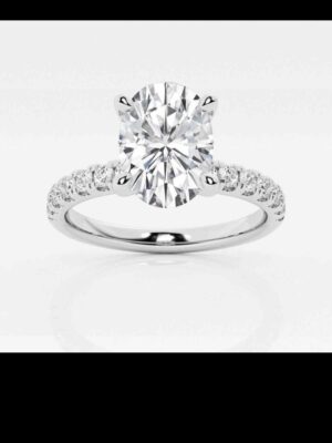 IGI Certified 2.01 CT G VS1 Lab Grown Hidden Halo Oval Brilliant Diamond Ring